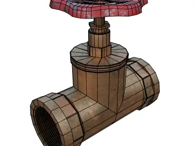 Stop valve 3D model buy