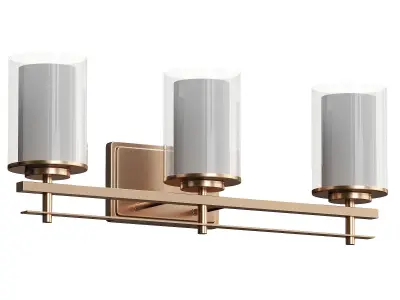  Millennium Lighting Huderson 3 - Light Vanity in Modern Gold 3D model