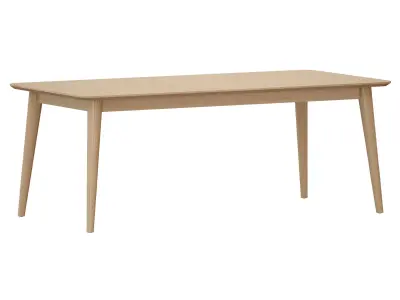 Tate Sand Extendable Midcentury Dining Table Crate and Barrel 3D model