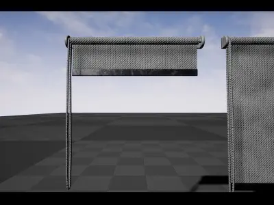 Window Blinds Shutter Gameready Optimized Low Poly 3D Model Low-poly 3D model