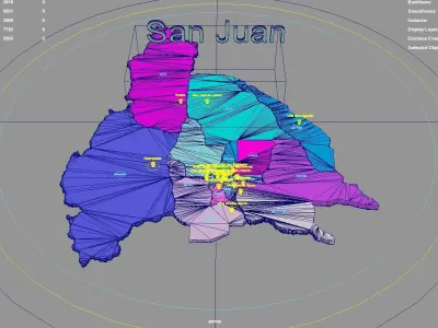 San Juan  Argentina map region geography political geographic 3D model