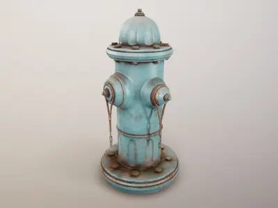 Fire Hydrant PBR Game Ready Low-poly 3D model