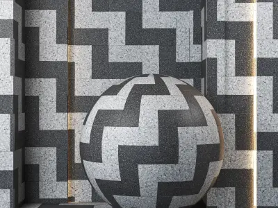 4K Terrazzo Diamond Floor Textures  - Seamless PBR - 5 Patterns Texture