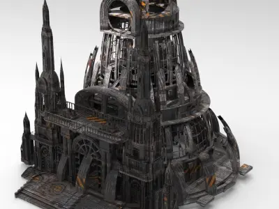 Dark Cult Dungeon Evil Tower  3D model