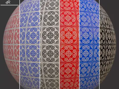 tile-6color-4k-seamless sphere Texture