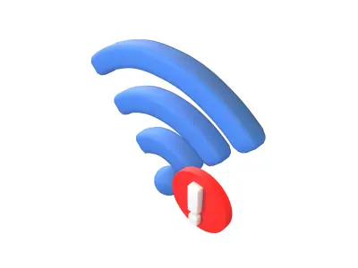 Wifi Problem Symbol v1 002 Low-poly 3D model
