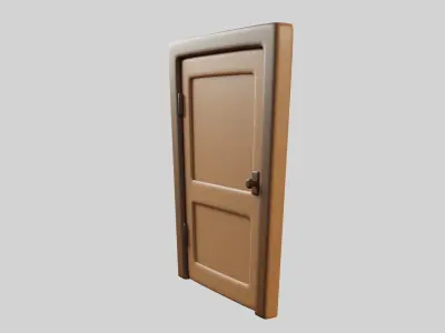 Cartoon Door 5b 3D model