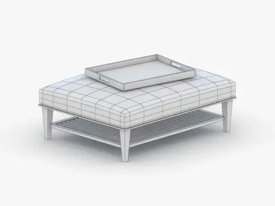 0353 - Bed Low-poly 3D model