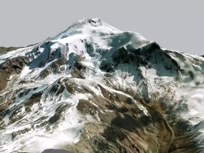 Mountain landscape Elbrus 3D model purchase