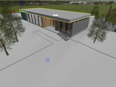 Blue Sky Exterior HDRI  Corona 3DSMAX scene 3D model