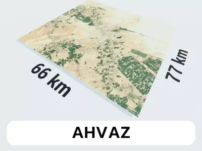 Ahvaz Iran City Landscape 3D Model 3D model