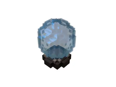 Voxel Crystal Ball V1 002 Low-poly 3D model
