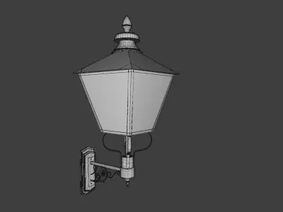 Vintage wall Street Lamp 3D model