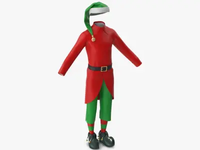  Christmas Elf Costume with Bells Male 2 