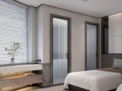 Hotel Modern Rooms 3D model