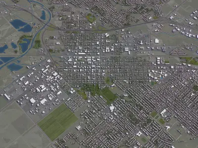 Caldwell Low-poly 3D model