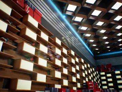 Shopping Mall Environment Kit - UE Low-poly 3D model