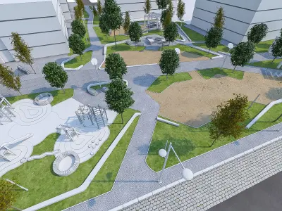 Children Playground  Low-poly 3D model