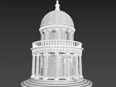 Tempietto of The Church of San Pietro Low-poly 3D model