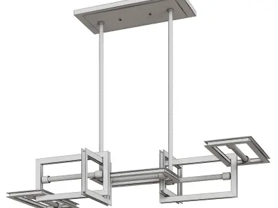 Earnhardt 5 Light Kitchen Island Linear 3D model