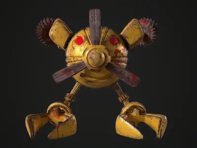 Drone Robot Droid Low-poly 3D model