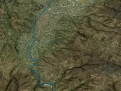 Florence - Firenze - Topography Terrain Low-poly 3D model