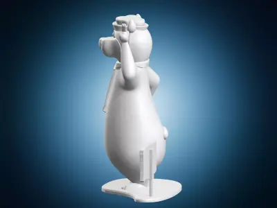 Yogi Bear with Picnic Basket Miniature 3D print model