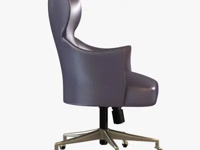 Custom made leather office armchair 3D model