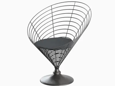 Wire Cone Chair 01 3D model