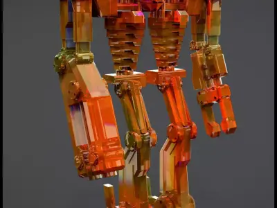 Centaur orange robot 3D model