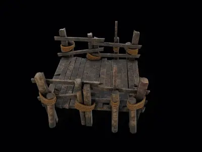 Wooden Bridges Low-poly 3D model purchase