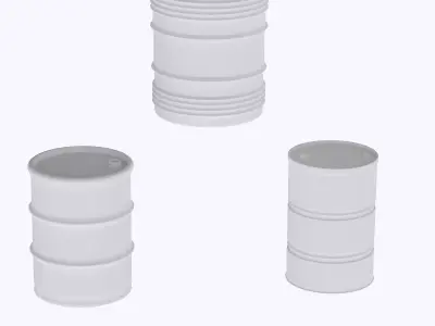 HO Set of 3 drum barrels train model  3D print model