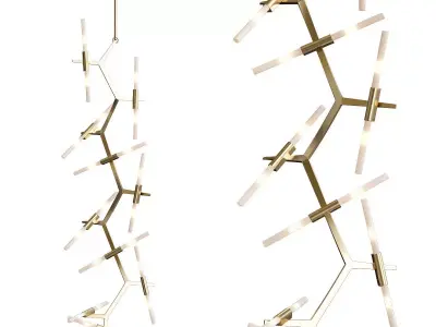 Agnes cascade 20 lights Gold von Roll Hill 3D model