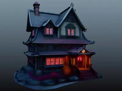 Mediaval fantasy house 3D model