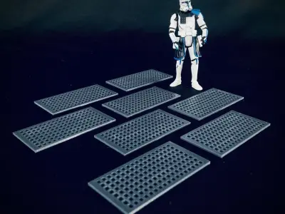 Custom Floor Tile Grates Large Free 3D print model