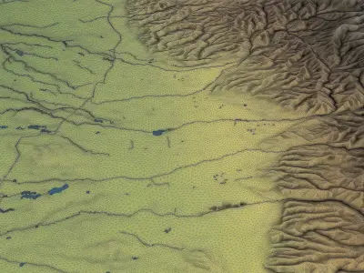 Almaty - Topography Terrain Model 3D Model Pack