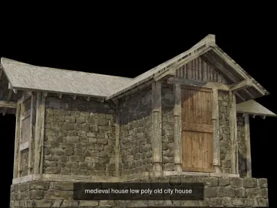 Low Poly Medieval Village House 3D Model Collection 3D Model Pack