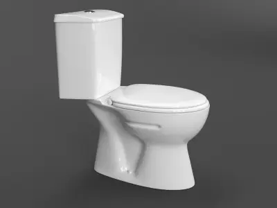 Standard Toilet Carmina Low-poly 3D model