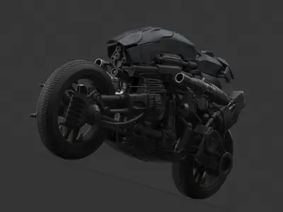 MotoTerminator PBR futuristic motorcycle 3D model