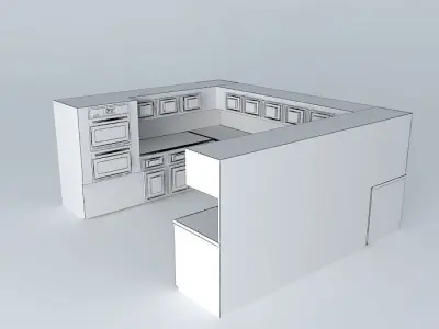 Kitchen cabinets interior design Free 3D model