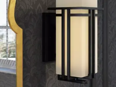 Leena 1 - Light Dimmable Matte Black Flush Mounted Sconce Free 3D model