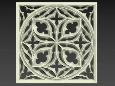 Medieval Gothic ornament  3D print model