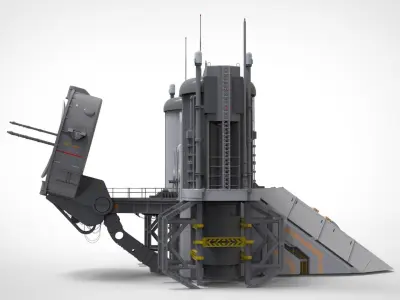 sci-fi radar 3D model