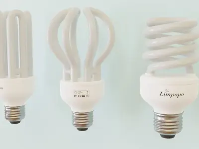 Energy bulb Low-poly 3D model