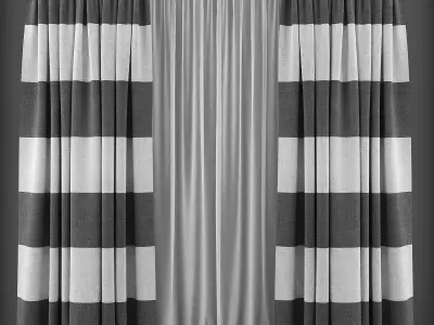 Curtain 3D model 133 Low-poly 3D model