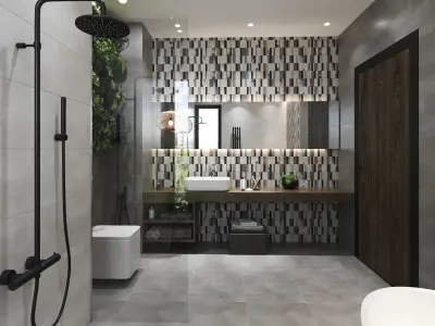 Bathroom scene Interior 3D model