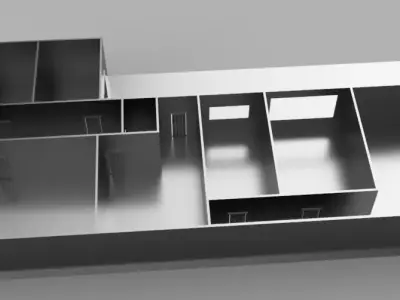 Scale Size Simple House  3D model