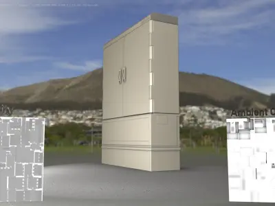 Electrical Distribution Cabinet 58 Low-poly 3D model