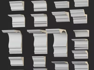 cornice set 2  20model Low-poly 3D model