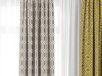 Curtain Set 155C 3D model
